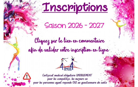 Inscriptions 2026-2027